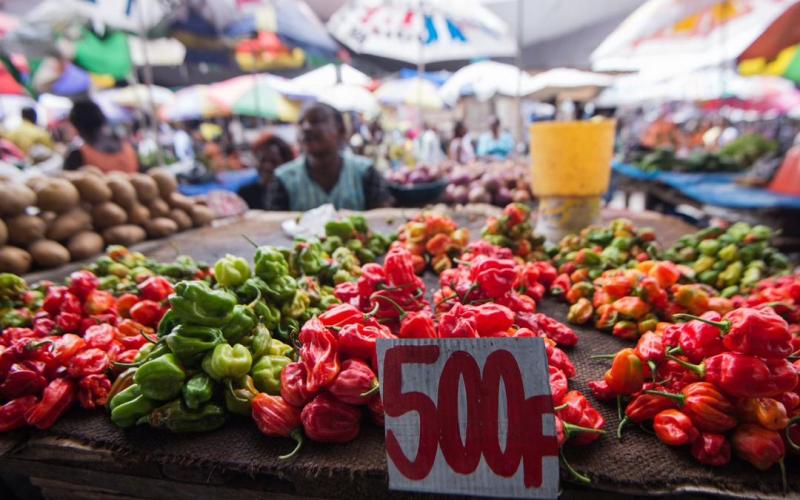 vente des epices au marche